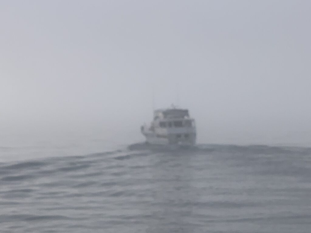 boating in fog