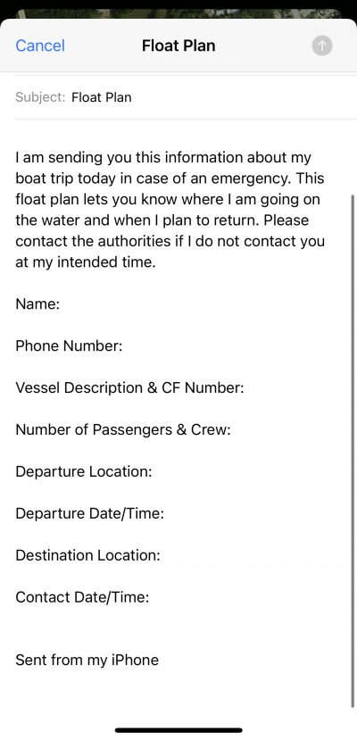 float plan email template